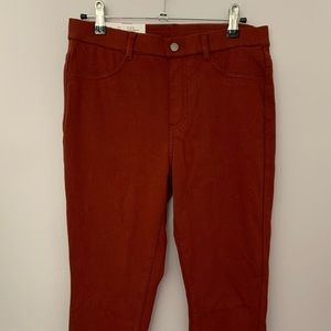 NWT UNIQLO Burnt Orange HeatTech Ultra Stretch Leggings Pants